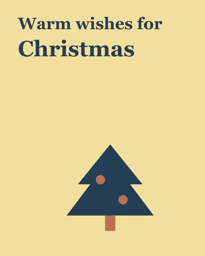 Warm wishes for Christmas