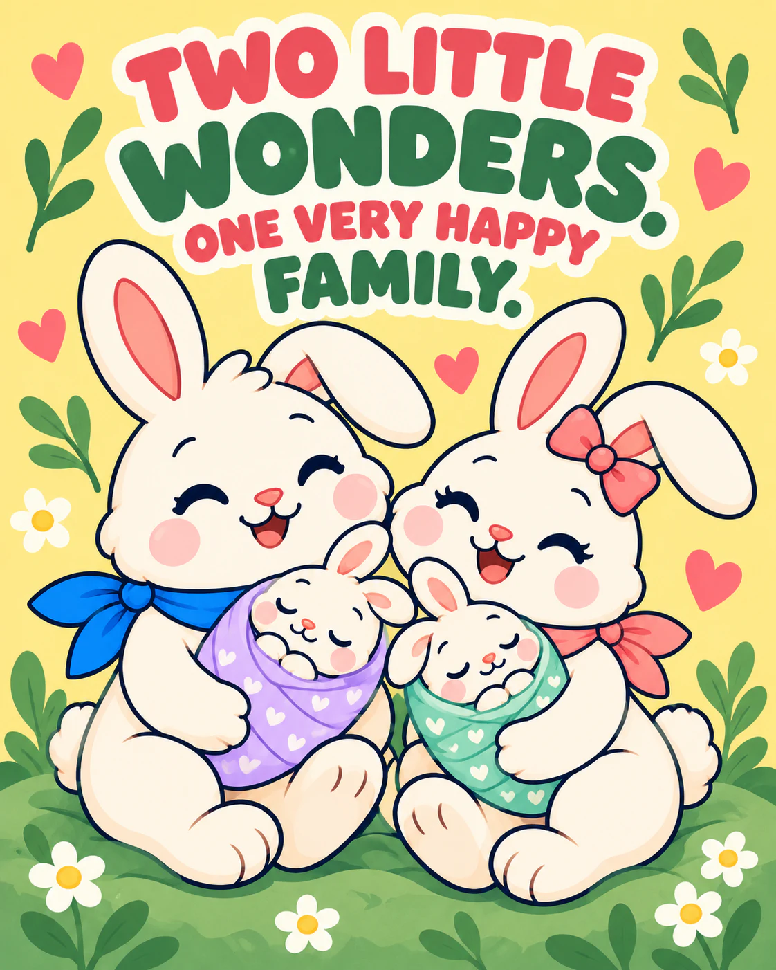 TWO LITTLE WONDERS. ONE VERY HAPPY FAMILY.