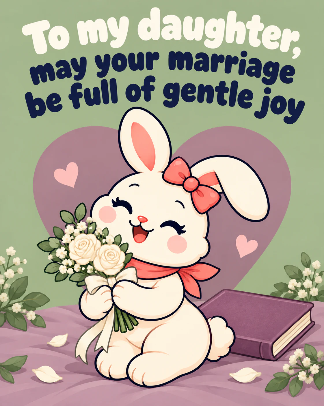 To my daughter, may your marriage be full of gentle joy
