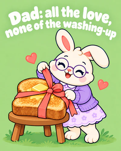 Dad: all the love, none of the washing-up