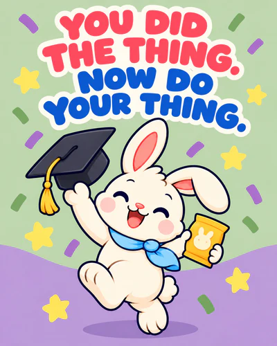 YOU DID THE THING. NOW DO YOUR THING.