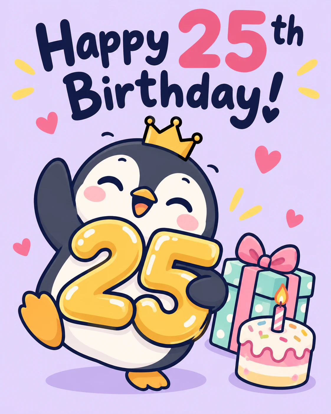 25th birthday ecard