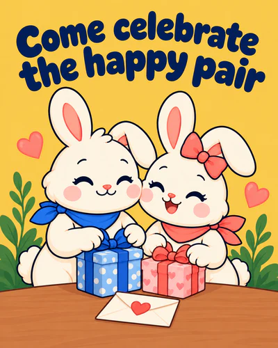 Come celebrate the happy pair