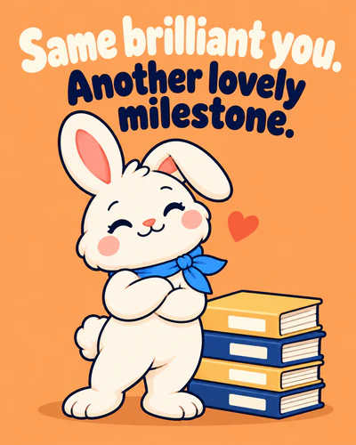 Same brilliant you. Another lovely milestone.