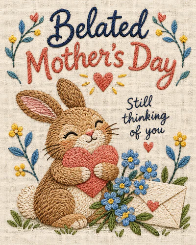 Belated mothers day ecard