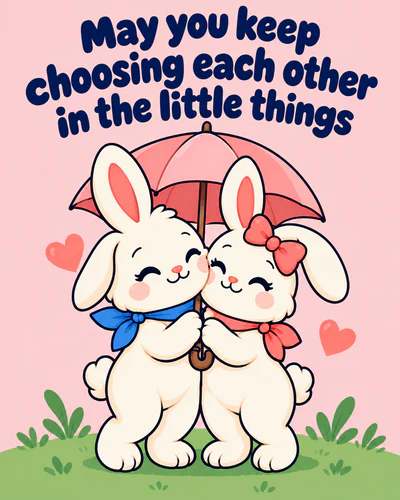 May you keep choosing each other in the little things