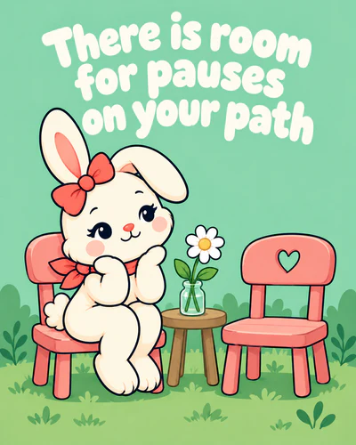 There is room for pauses on your path