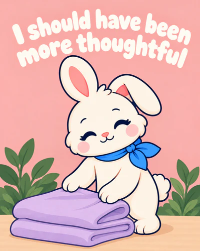 I should have been more thoughtful