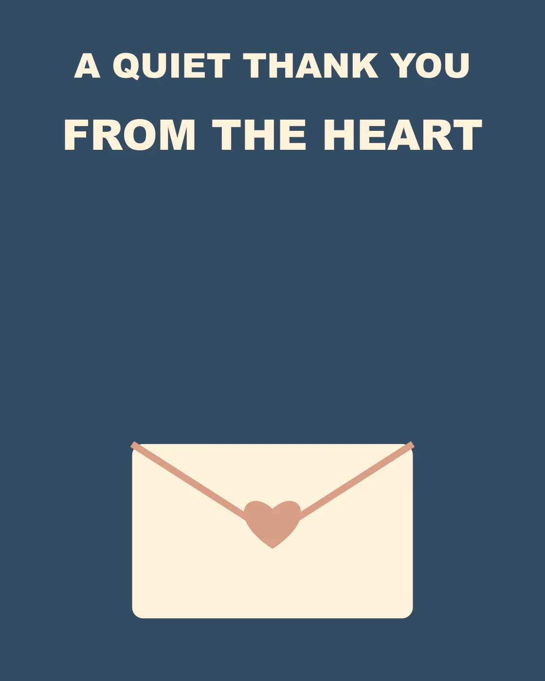 A quiet thank you from the heart