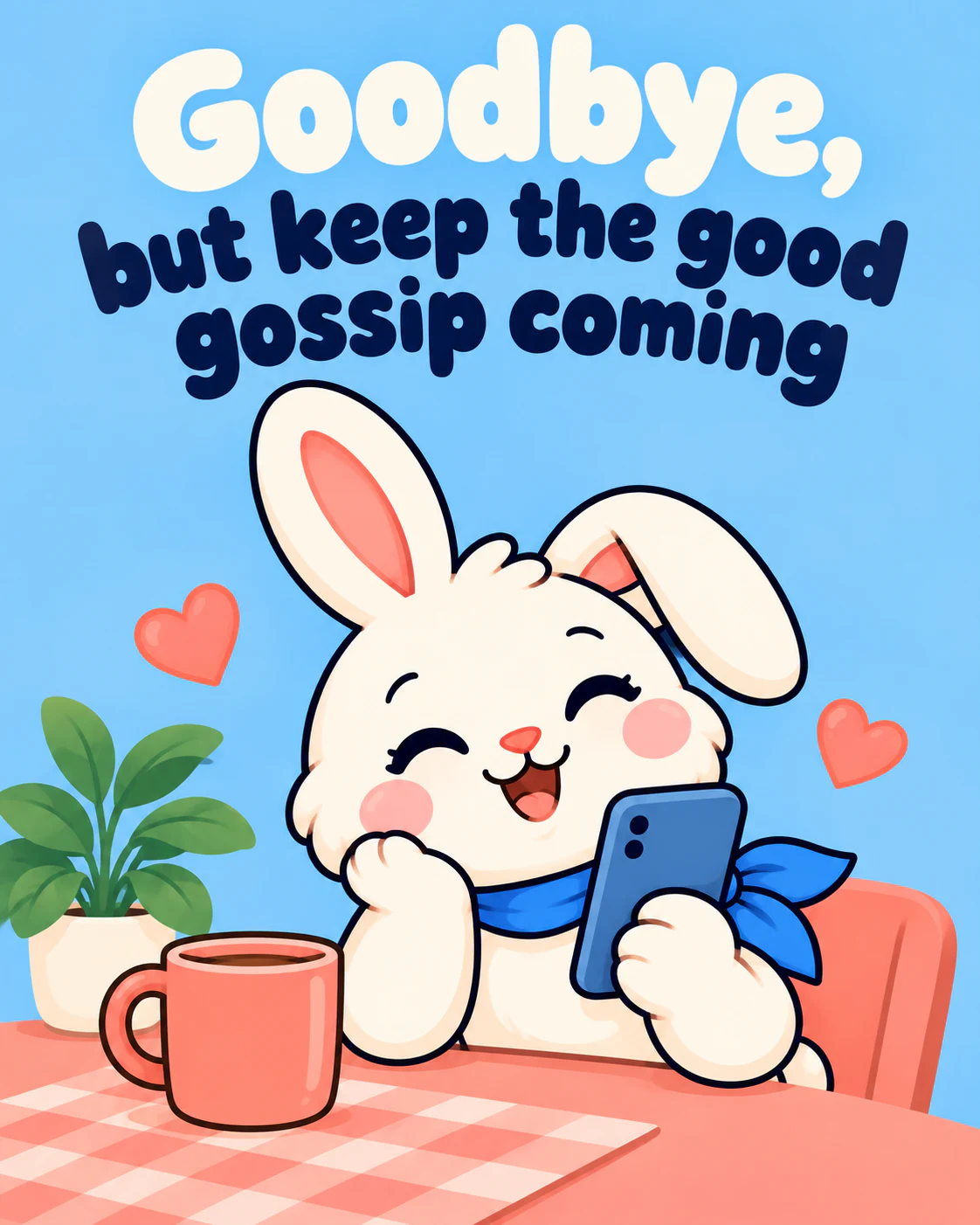 Goodbye, but keep the good gossip coming