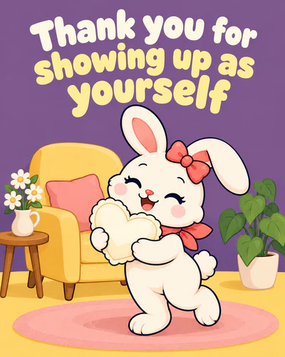 Thank you for showing up as yourself
