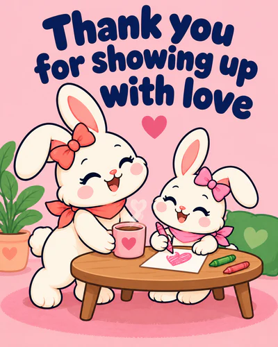 Thank you for showing up with love