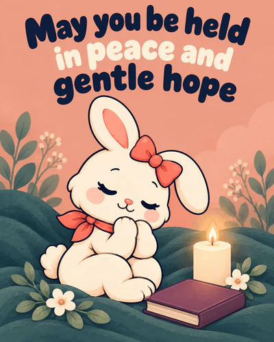 May you be held in peace and gentle hope