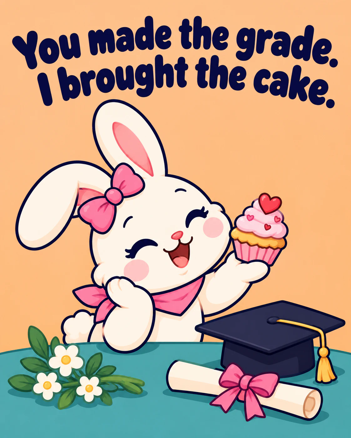 You made the grade. I brought the cake.
