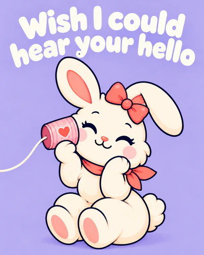 Wish I could hear your hello