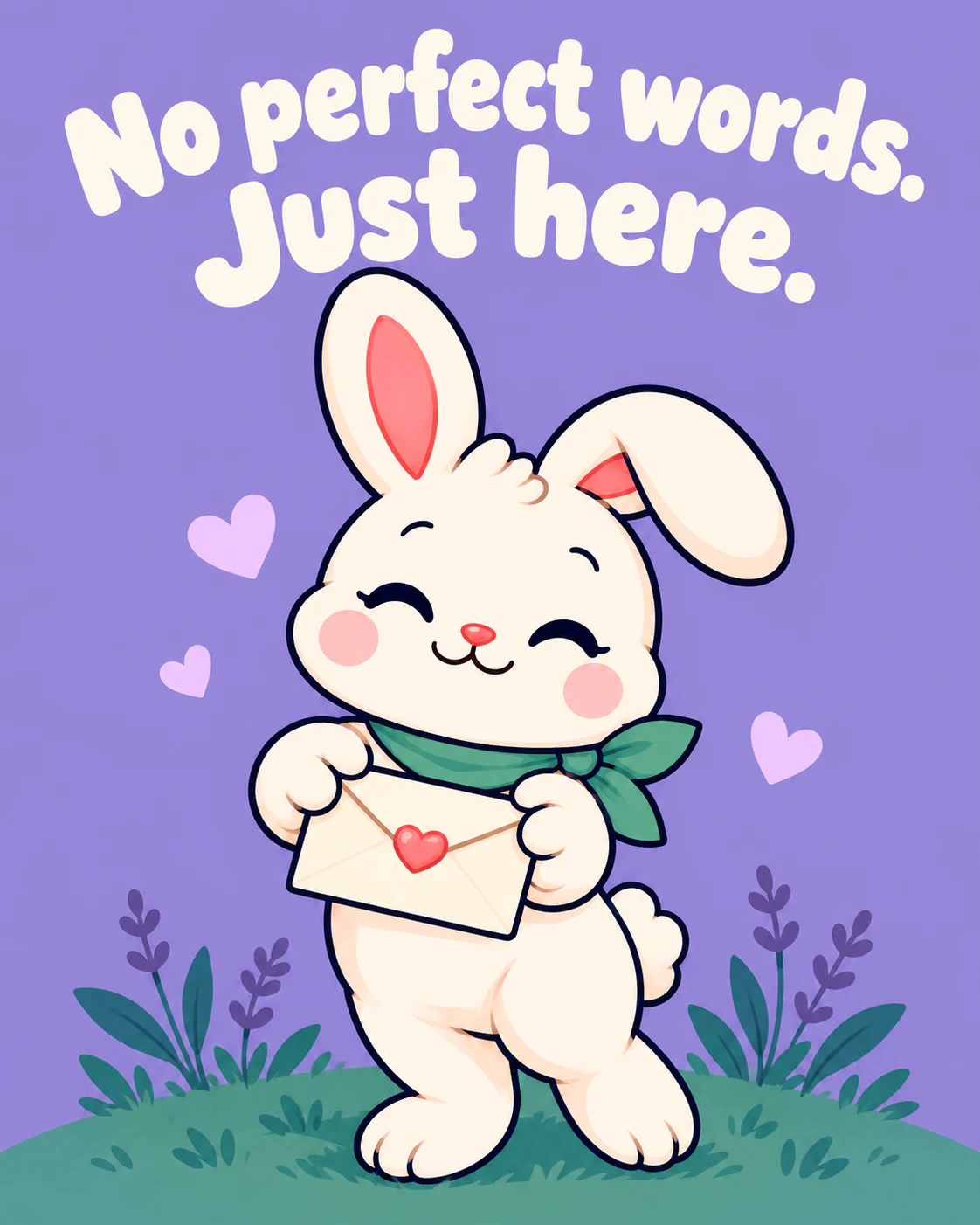 No perfect words. Just here.
