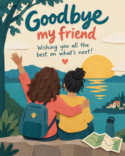 Farewell ecard for friend