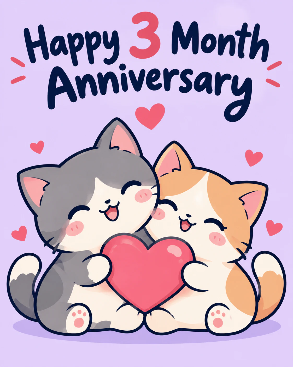 3 month anniversary ecard