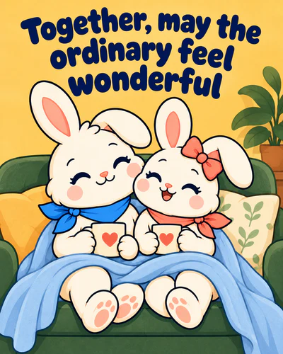 Together, may the ordinary feel wonderful