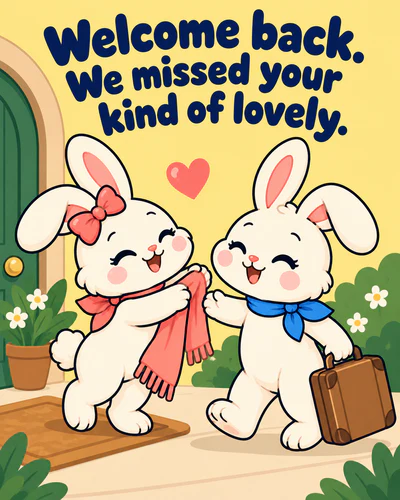Welcome back. We missed your kind of lovely.