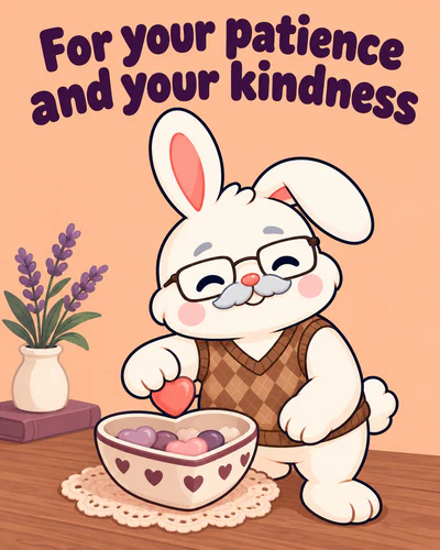 For your patience and your kindness