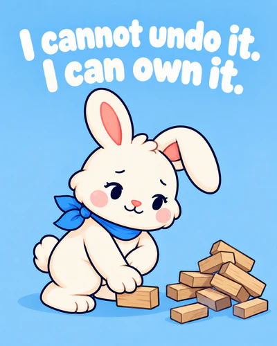 I cannot undo it. I can own it.