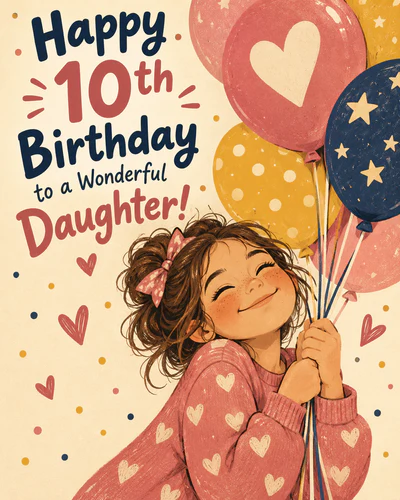 A 10th birthday for a wonderful daughter