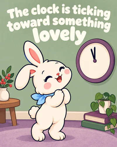 The clock is ticking toward something lovely