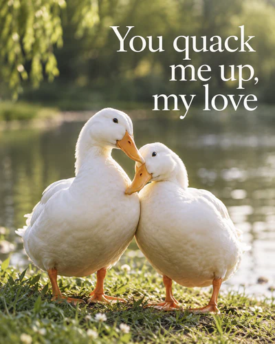 You quack me up, my love