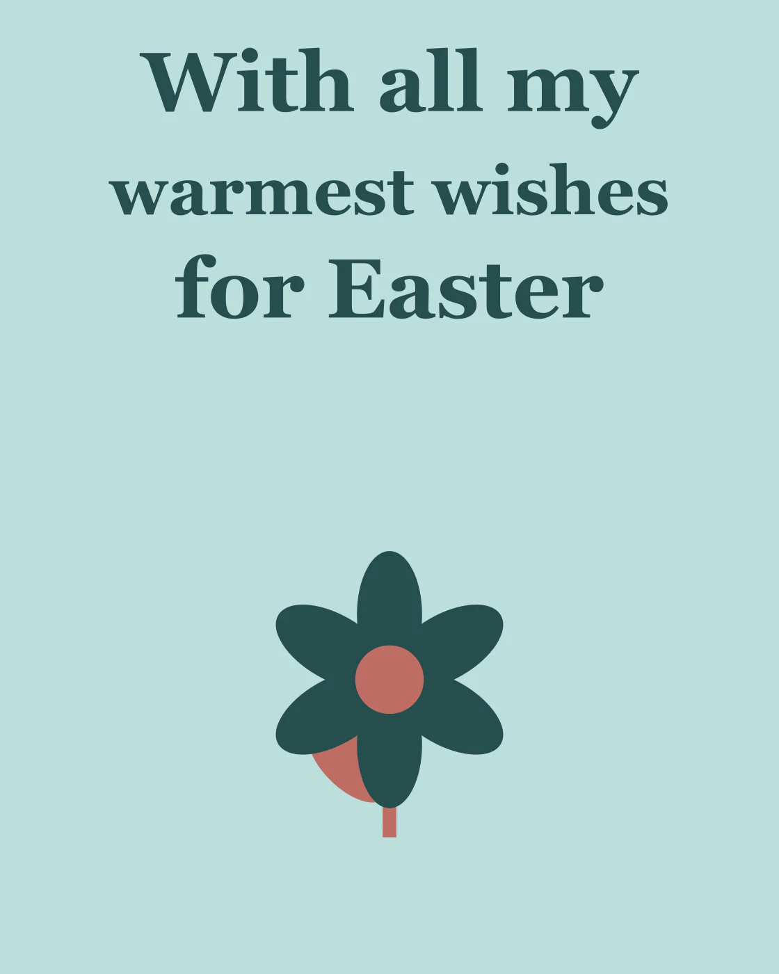 With all my warmest wishes for Easter
