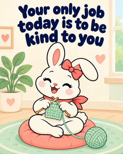 Your only job today is to be kind to you