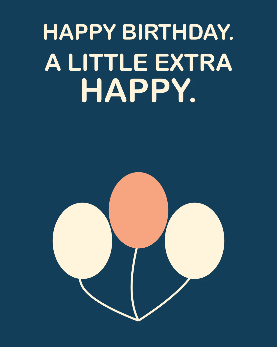HAPPY BIRTHDAY. A LITTLE EXTRA HAPPY.