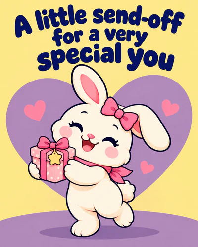 A little send-off for a very special you