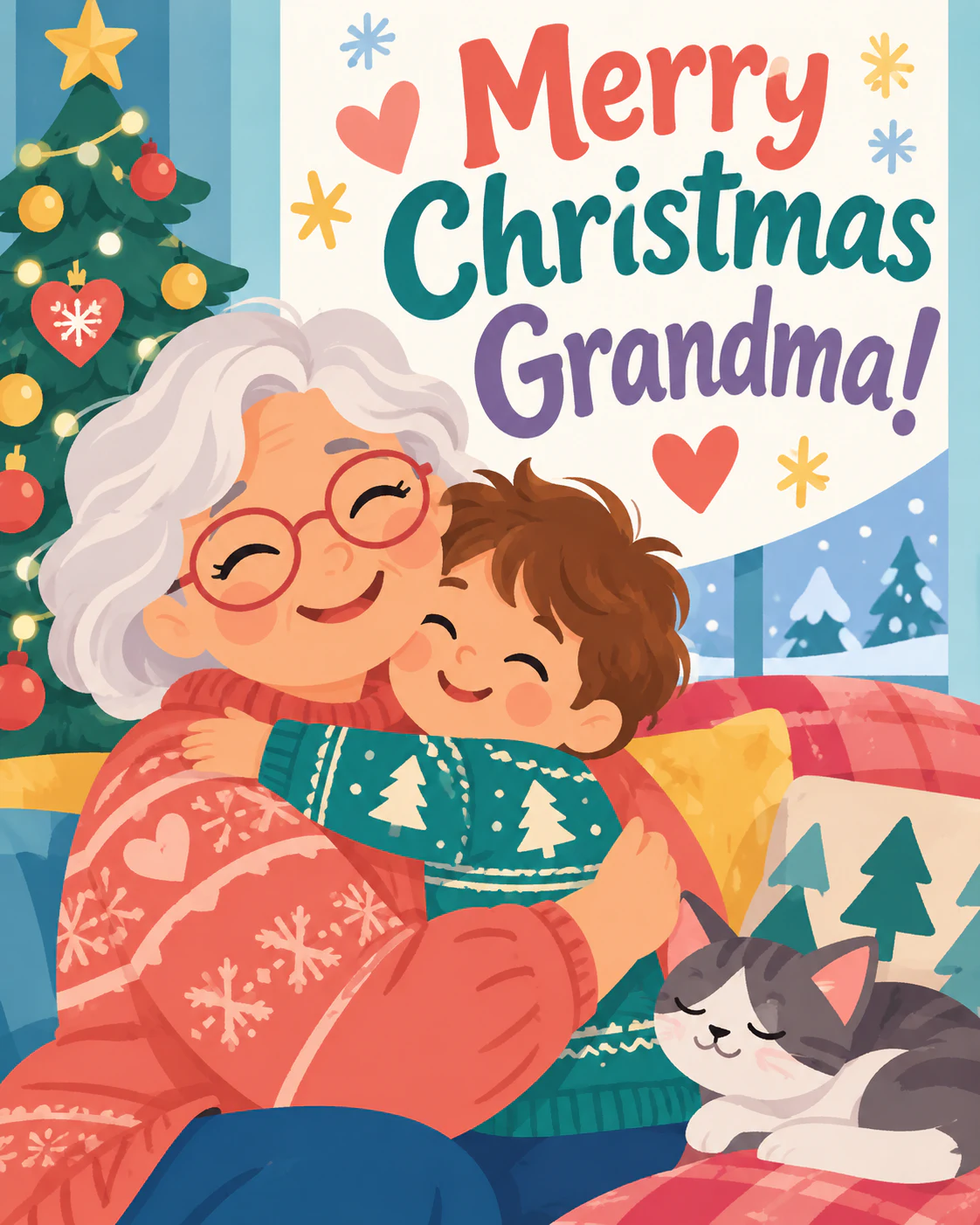 Christmas ecard for grandma