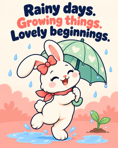 Rainy days. Growing things. Lovely beginnings.