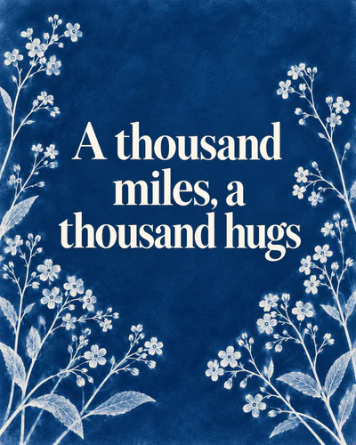 A thousand miles, a thousand hugs