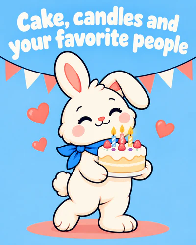 Cake, candles and your favorite people