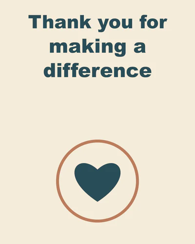 Thank you for making a difference