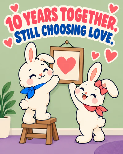 10 YEARS TOGETHER. STILL CHOOSING LOVE.