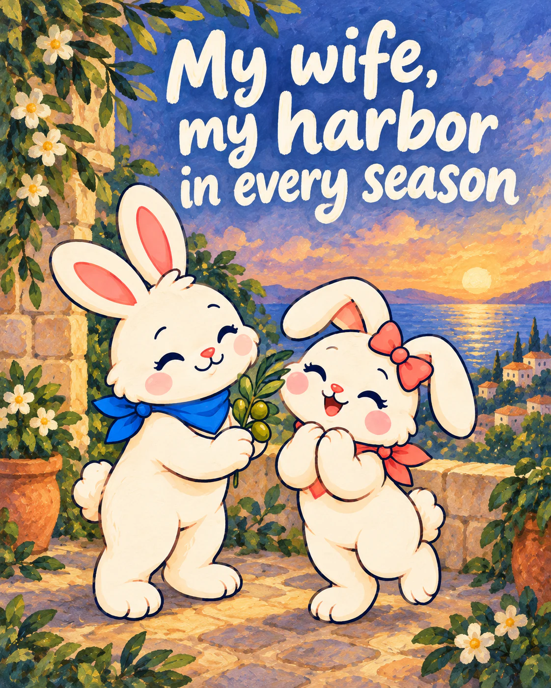 My wife, my harbor in every season