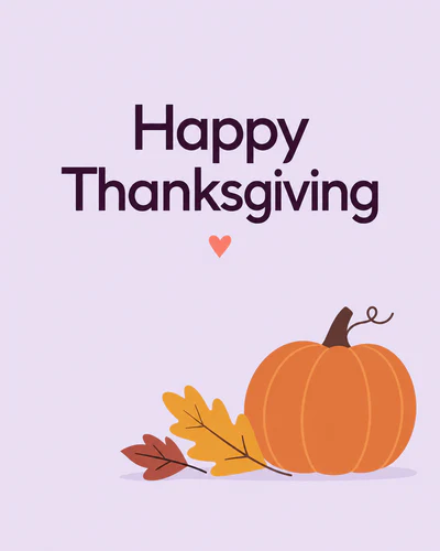 Simple thanksgiving ecard