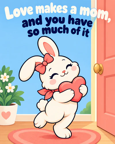Love makes a mom, and you have so much of it