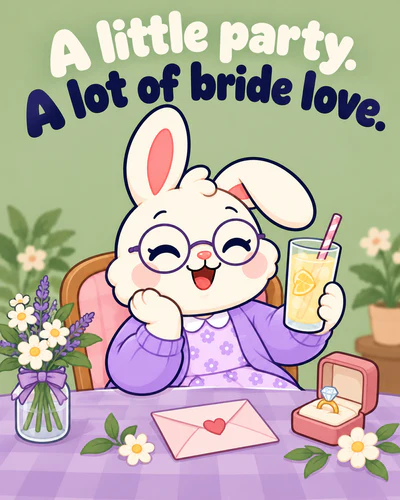 A little party. A lot of bride love.