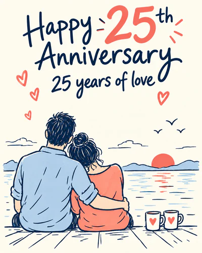 25th anniversary ecard