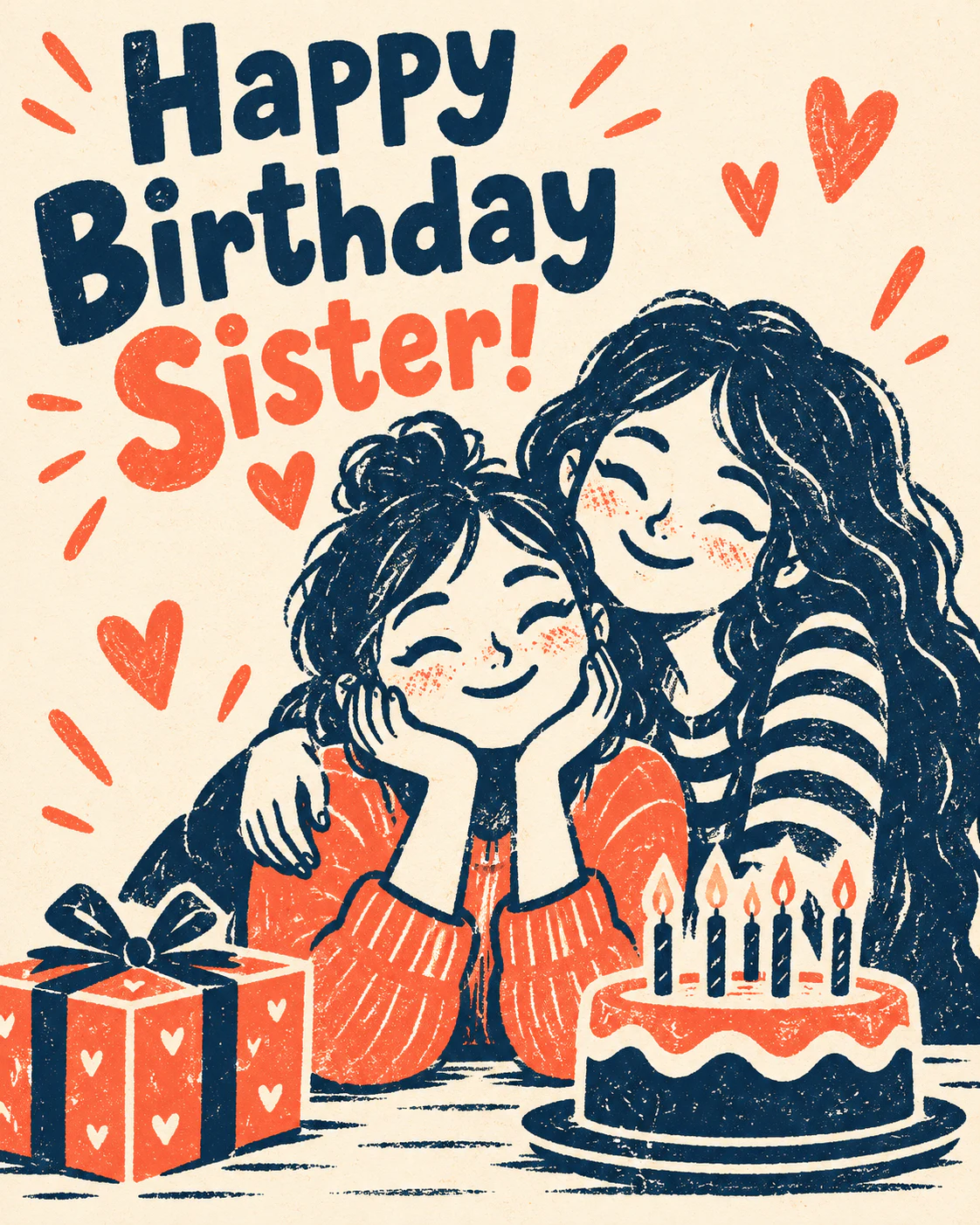 Birthday ecard for sister