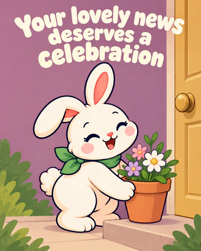 Your lovely news deserves a celebration