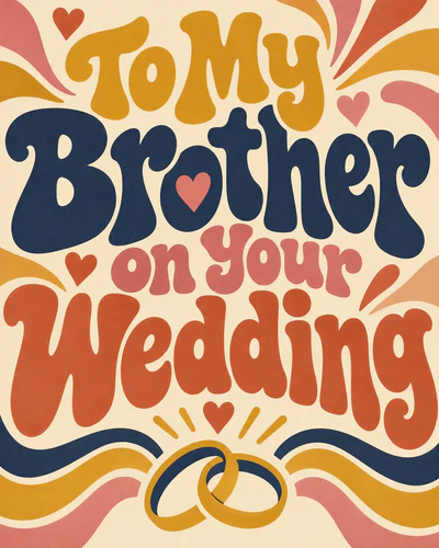 Wedding ecard for brother