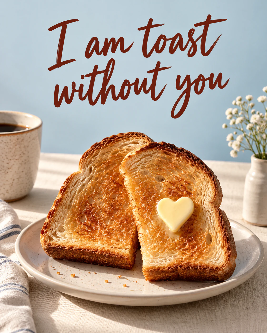 I am toast without you