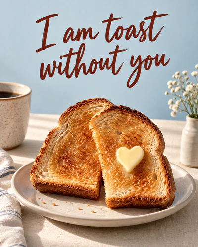 I am toast without you