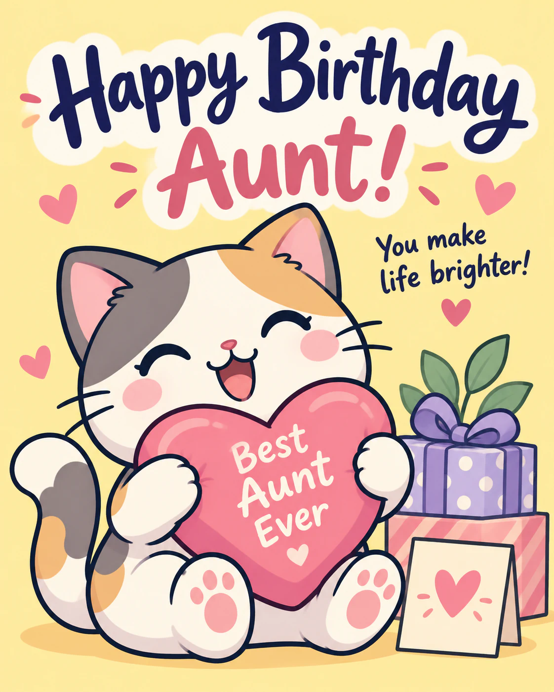 Birthday ecard for aunt